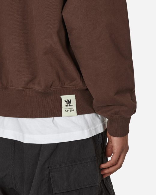 Adidas Brown Sftm Winter Hoodie for men