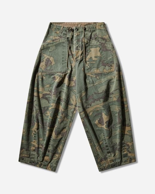 Needles Green Men S Reversible H.d. Pants Camo for men
