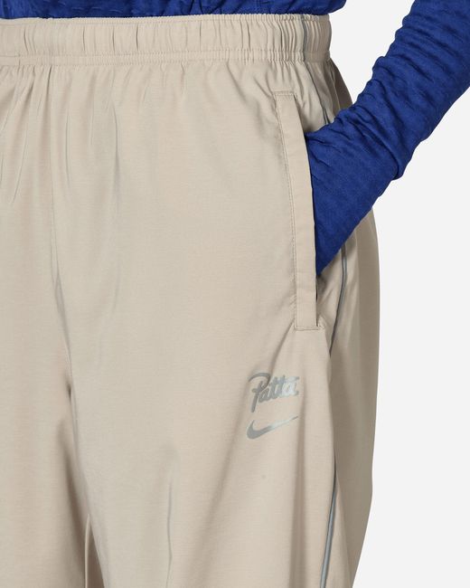 Nike White Patta Running Team Track Pants Sanddrift / Cream for men