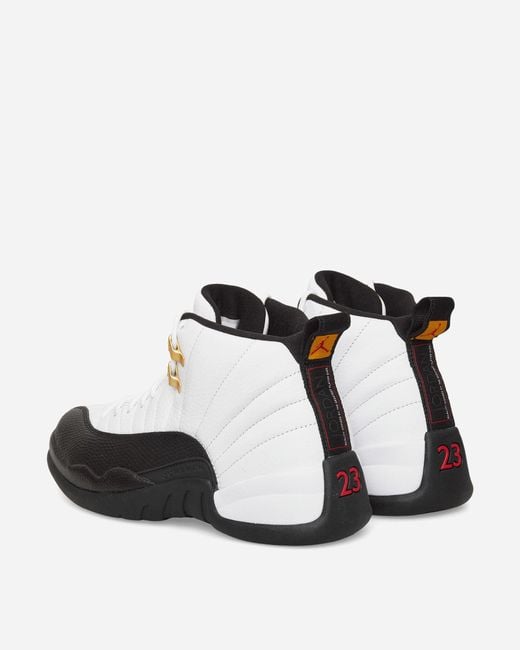 Nike White Air Jordan 12 Sneakers Taxi for men