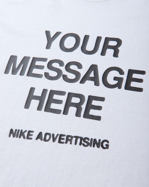 Nike White Your Message Here T-Shirt for men