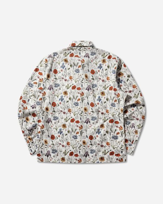 Junya Watanabe Gray Men S Floral Longsleeve Shirt / Red / Purple / Blue for men