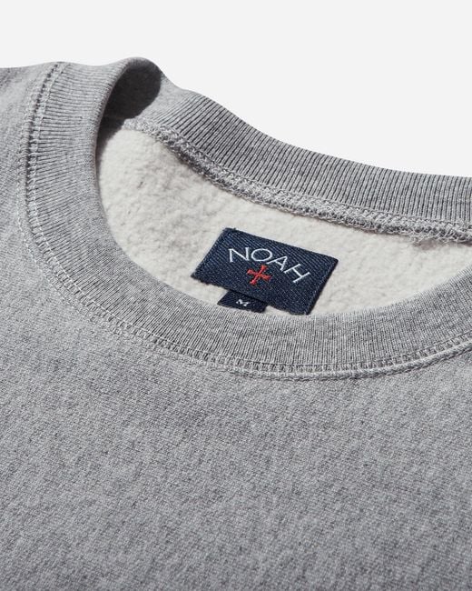 Noah NYC Gray Classic Crewneck Sweatshirt Heather for men