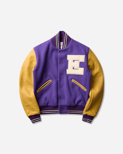 ERL Purple Varsity Jacket for men