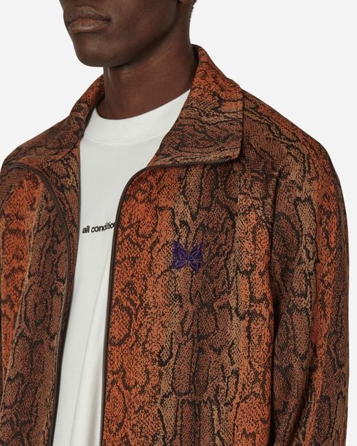 Needles Poly Jaquard Track Jacket Python in Brown for Men | Lyst UK