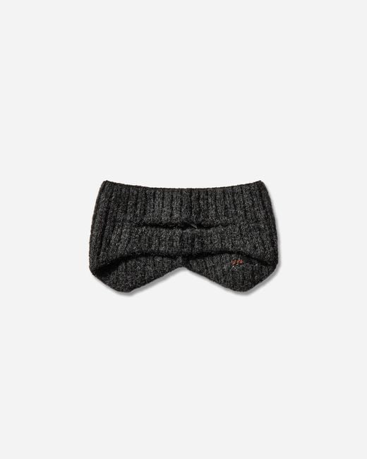 Roa Black Hawk Wool Knit Ear Warmer Graphite for men