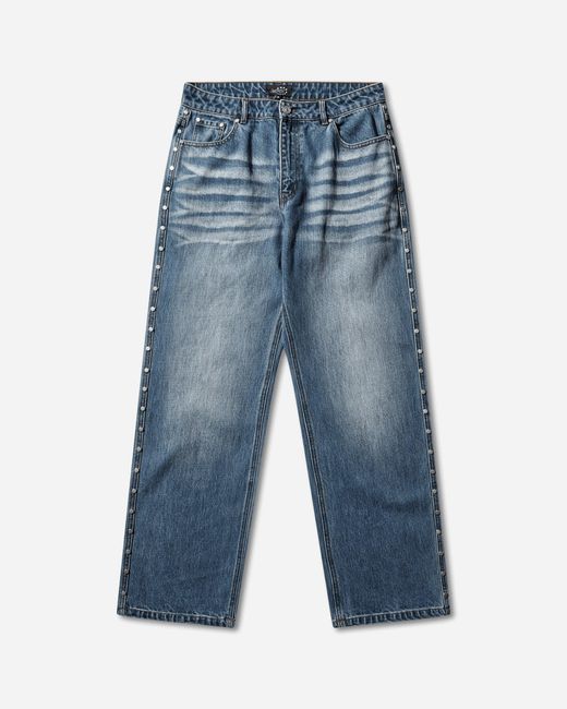AFB Blue Street Straight Pants Indigo for men