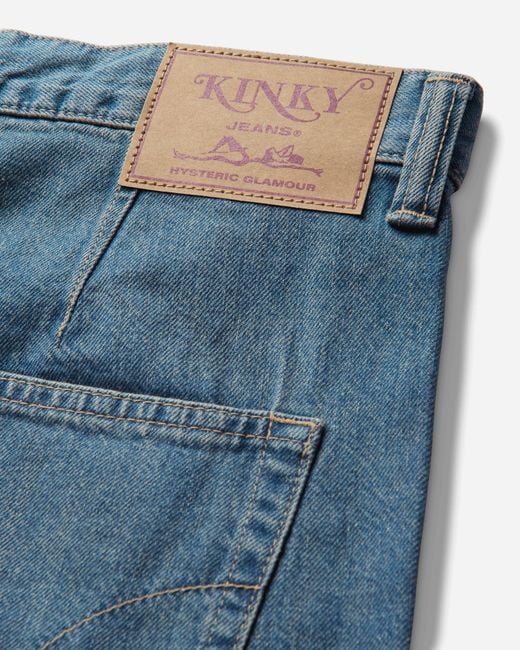 Hysteric Glamour Blue Snake Loop Denim Shorts for men