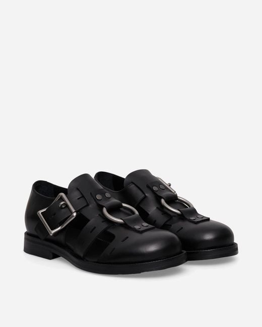 Martine Rose Black Bondage Belt Sandals for men