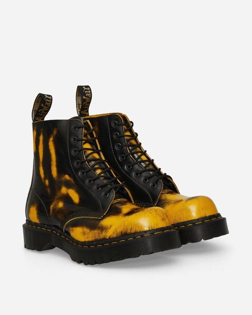 Dr. Martens Black 1460 Pascal Bex Rub Off Lux Boots for men