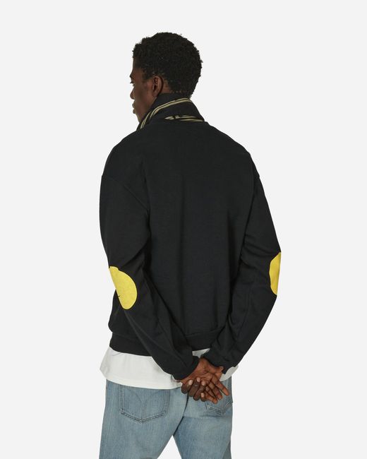 Kapital Black Eco Knit Crewneck Sweatshirt (profile Rainbowy Patch) for men