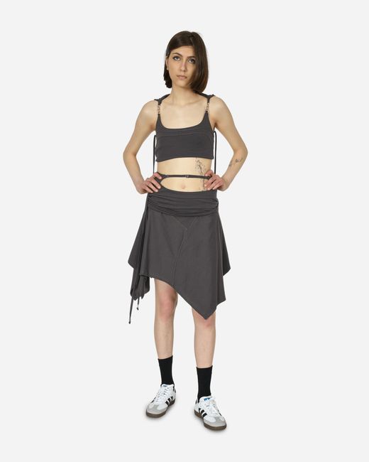 Toile Studios Black System Midi Skirt Charcoal