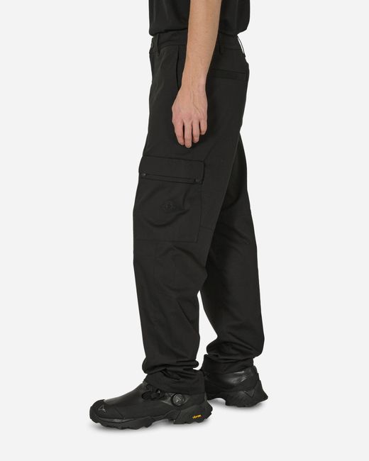 Moncler Black Matt Gabardine Cargo Pants for men