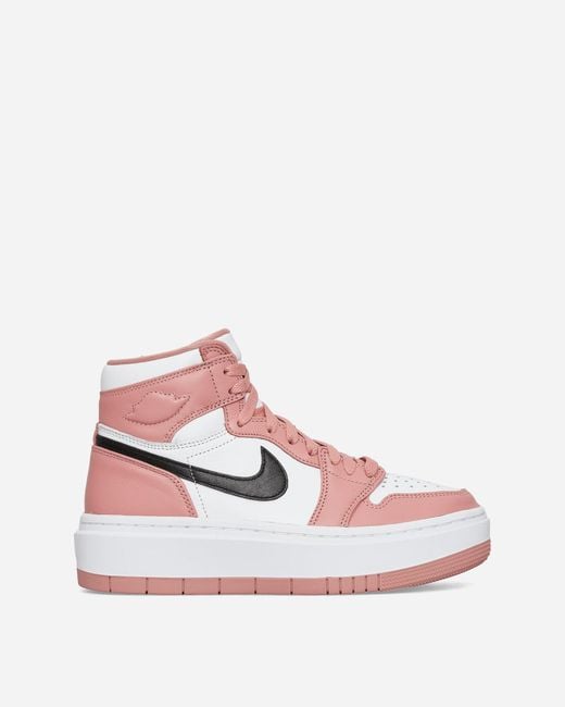 Nike Pink Wmns Air Jordan 1 Elevate High Sneakers Red Stardust / Black / White for men