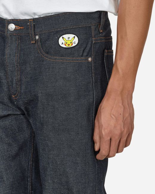 A.P.C. Black Pokémon New Standard Denim Pants Indigo for men