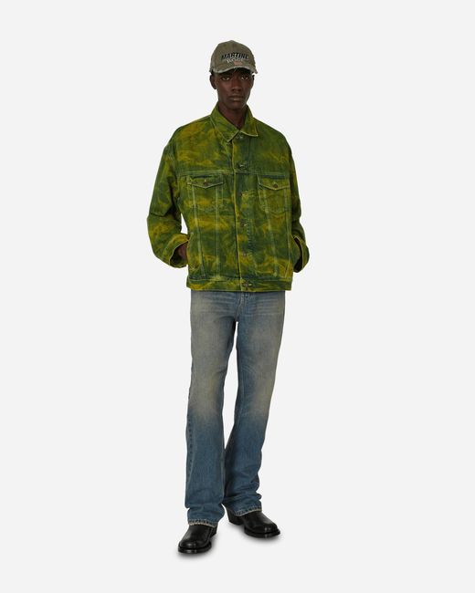 Acne Green Oversized Fit Denim Jacket Indigo for men