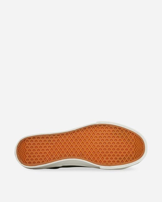 Undercover Green S Toe Logo Leather Sneakers for men