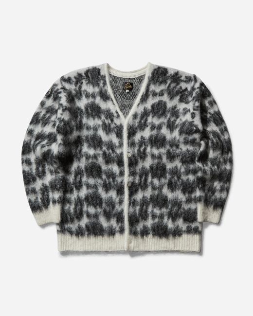 Needles Black S Rose Mohair Cardigan Ice for men