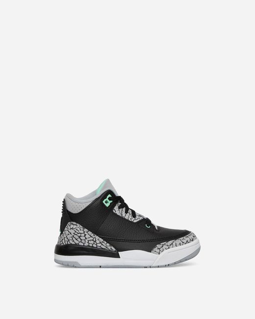 Nike White Air Jordan 3 Retro (ps) Sneakers / Green Glow for men