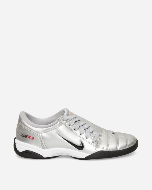 Nike White Women S Total 90 Sneakers Silver / University Red