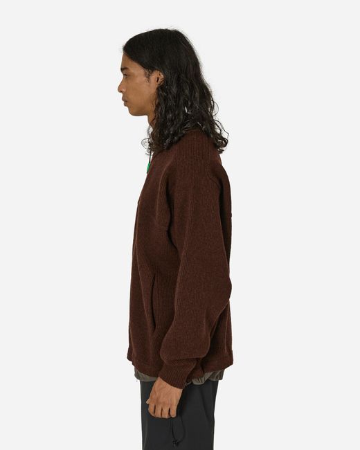 GR10K Brown Felted Knit Sweater Rusty for men