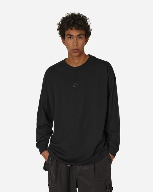 Camiseta negra unisex extragrande de Nike Premium Essentials