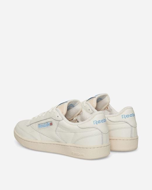 Reebok White Club C 85 Vintage Sneakers Chalk / Alabaster / Essential Blue for men