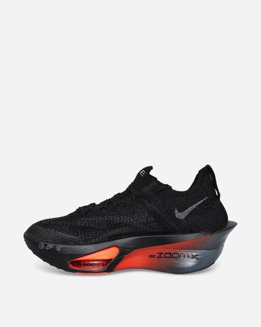 Nike Black Air Zoom Alphafly 3 Sneakers Metallic Bright Crimson for men