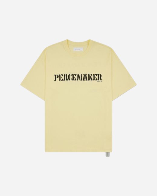 Oamc Peacemaker Yellow Men S Flowerred Print Loose Fit T-shirt Light for men