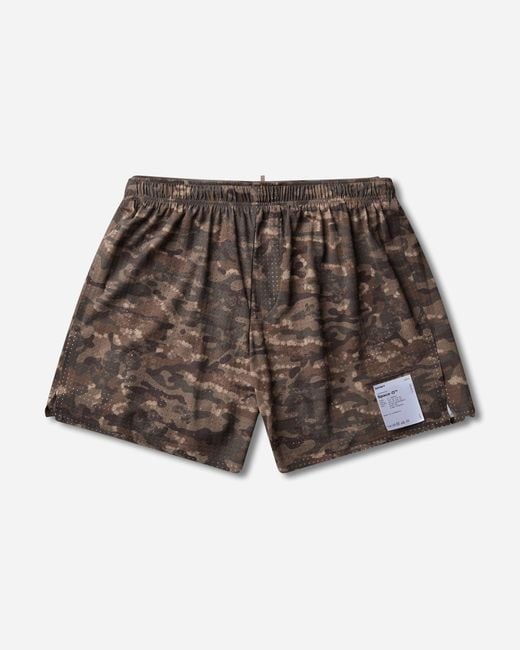 Satisfy Brown Space-O 5In Shorts Overland Trek Camo for men