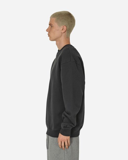 Nike Black Air Jordan Wordmark Fleece Crewneck Sweatshirt Off Noir for men