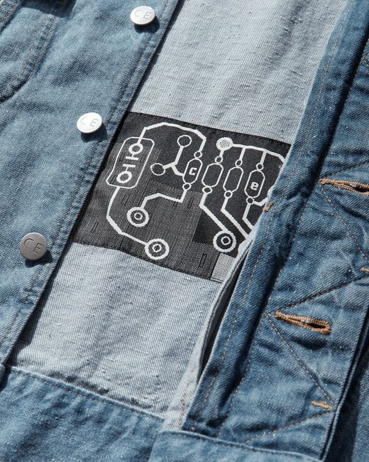 Cav Empt Blue Washed Nep Denim Trucker Jacket for men