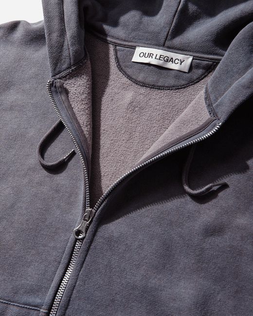 Our Legacy Gray S Rascal Zip Hoodie Antique Amethyst for men