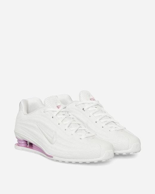 Nike White Women S Shox Z Sneakers / Light Magenta