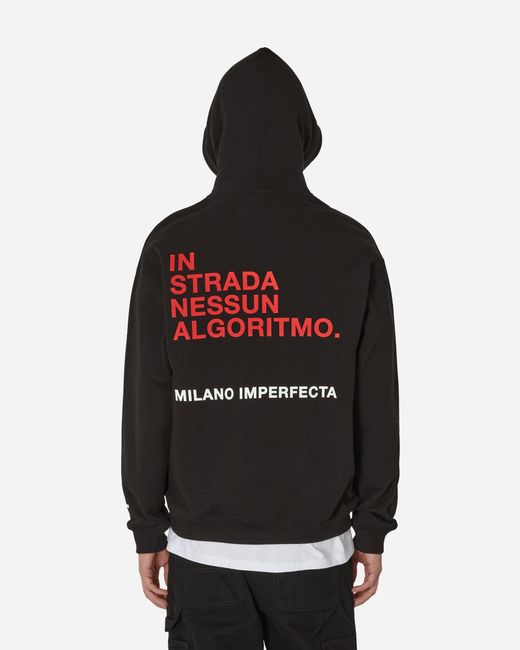 Iuter Black Dumbo Milano Imperfecta Hooded Sweatshirts for men