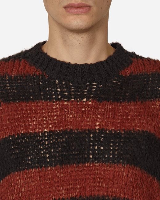Junya Watanabe Red Striped Sweater / Brown for men