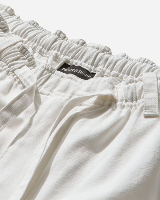 DingYun Zhang White Double Cargo Trousers for men