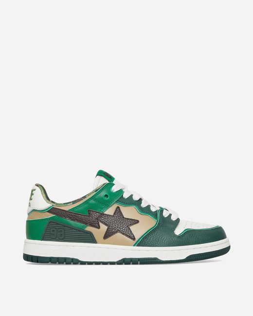 a bathing ape sk8 sta low green