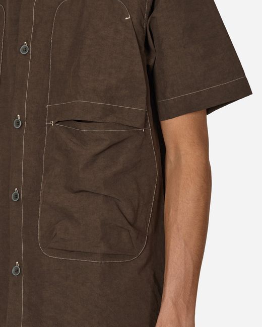 RANRA Brown Glems Shortsleeve Shirt Chocolate for men