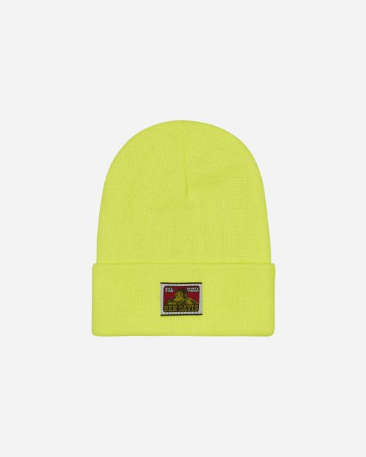 Ben Davis Work Clothes Yellow Logo Beanie Safety for men