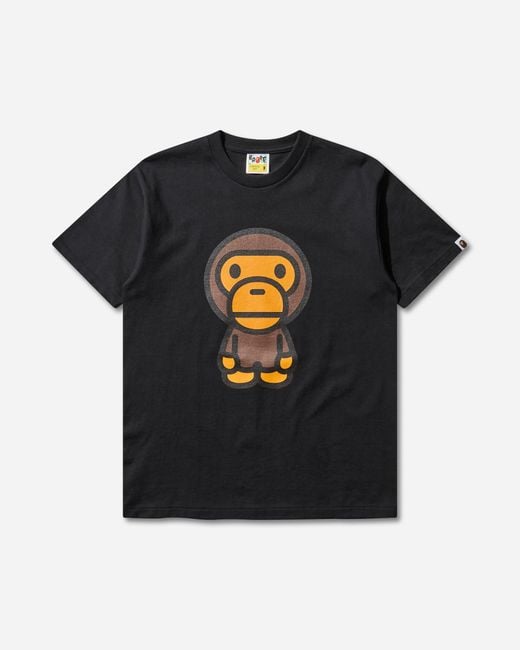 A Bathing Ape Black Men S Big Baby Milo T-shirt for men