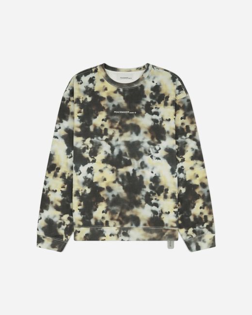 Oamc Peacemaker Green Men S Loose Fit Crewneck Sweatshirt Military Camo for men