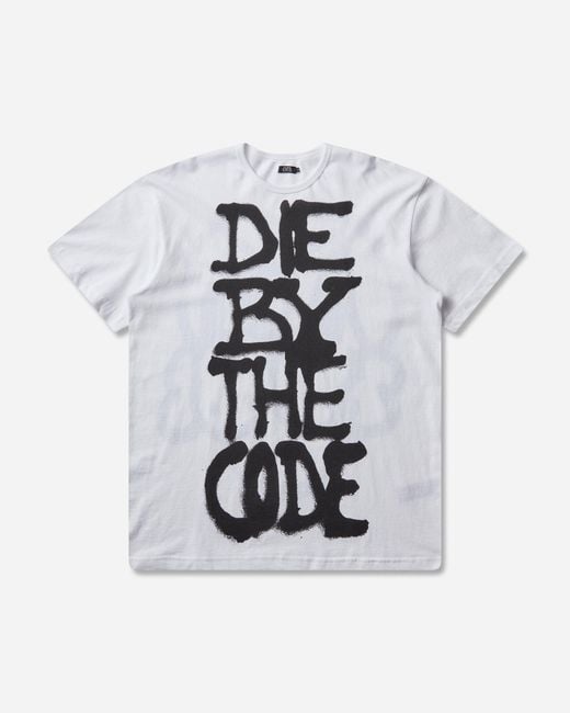 Chio White S Die By The Code T-Shirt for men