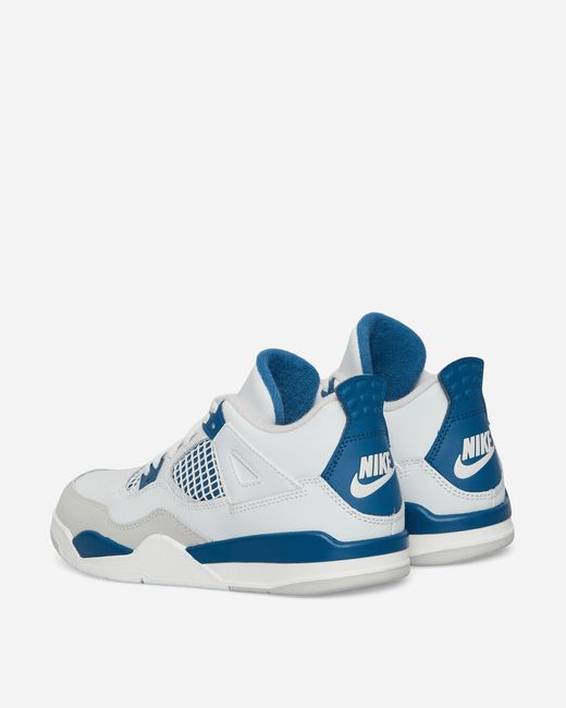 Nike Air Jordan 4 Retro (ps) Sneakers Off White / Military Blue for men