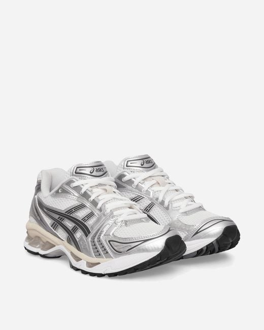 Asics White Gel-kayano 14 Sneakers / Graphite Grey for men