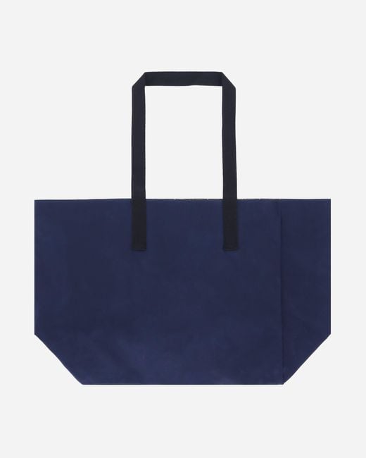 Barbour Blue Maison Kitsune Reversible Tote Bag Dark for men