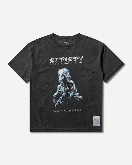 Satisfy Black Mothtech T-Shirt Aged for men
