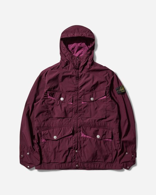 Stone Island Purple S Light Compact Touch Poly-Tc Field Jacket Amaranth for men