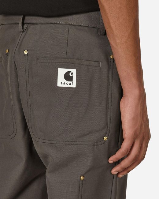 Sacai Carhartt Wip Suiting Bonding Pants Taupe in Black for Sacai Carhartt Wip Suiting Bonding Pants Taupe in Black for