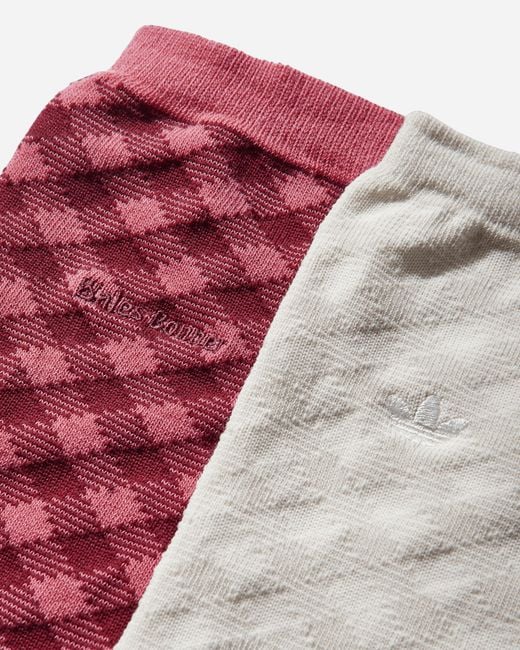 Adidas White Wales Bonner Check Socks Craft / Bliss for men